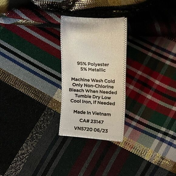 Talbots Sleepless Plaid Top-Size Small Petite - Picture 4 of 9